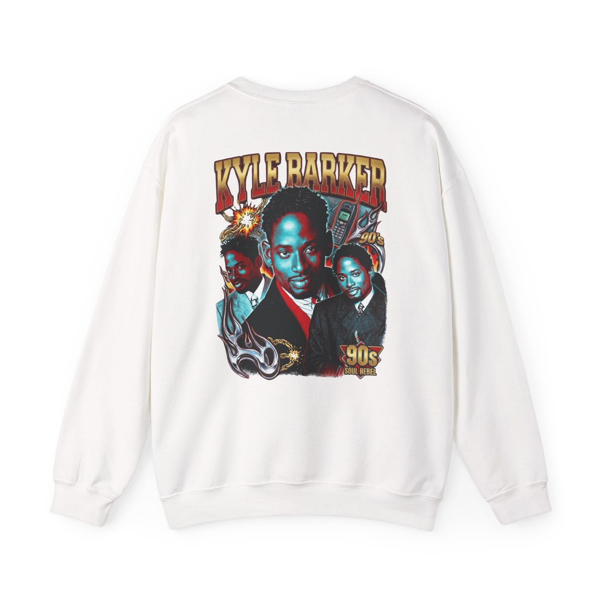 Crewneck Sweatshirt — 'Kyle Barker 90s' Vintage TV Sitcom Tribute Graphic