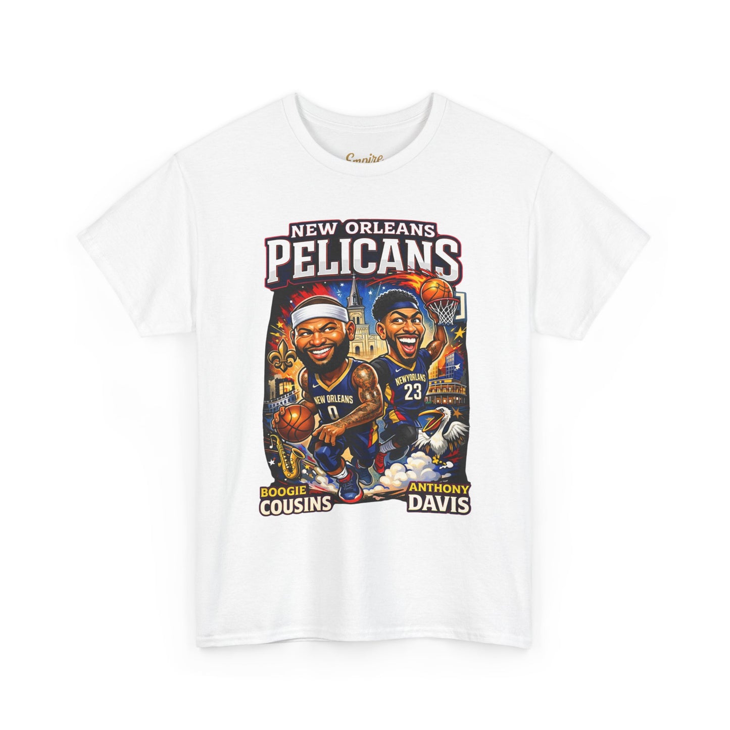 New Orleans Pelicans Basketball T‑Shirt — Boogie Cousins & Anthony Davis Graphic Tee