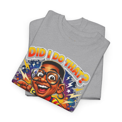 Did I Do That? Steve Urkel Tee – Retro 90s Family Matters Graphic Shirt