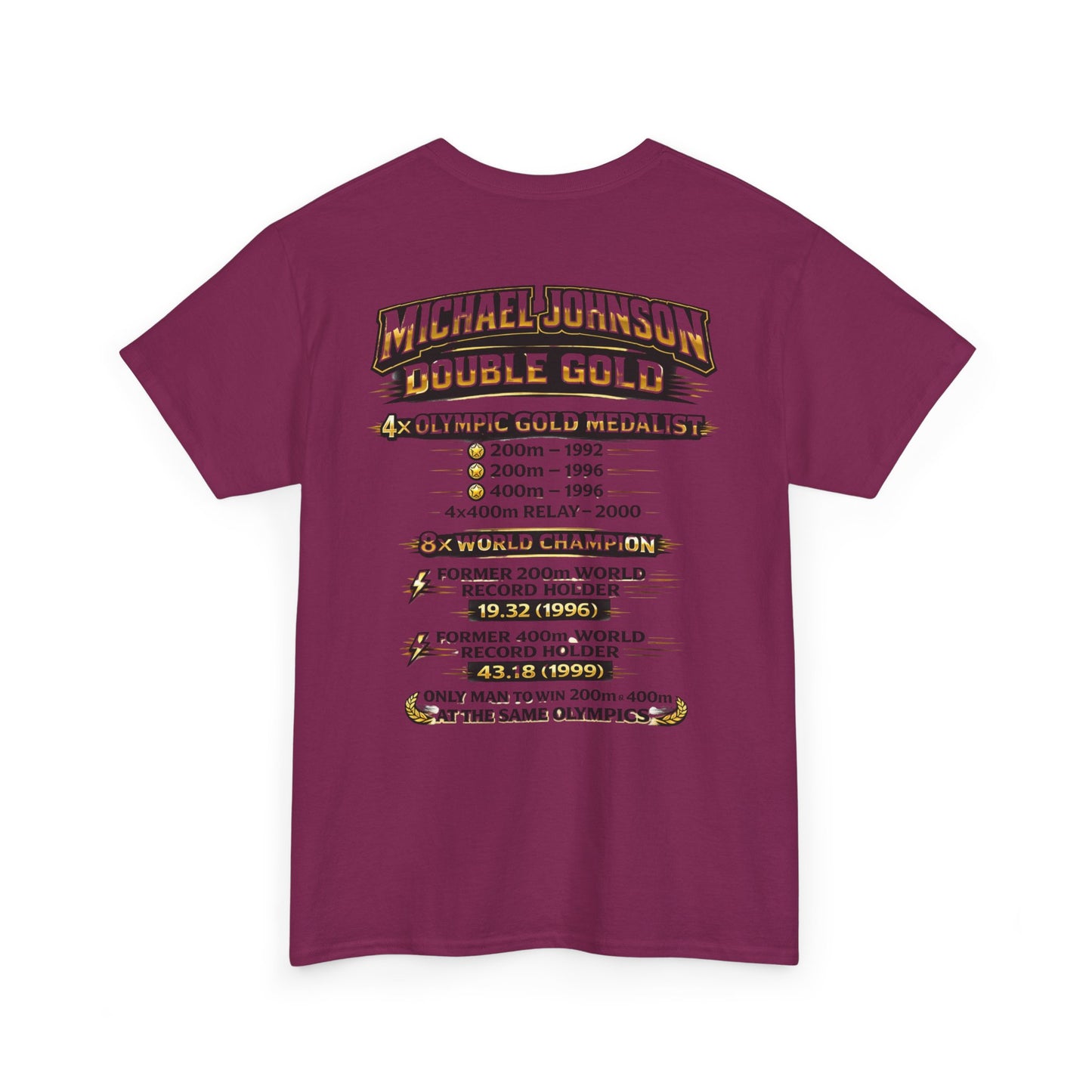 Michael Johnson 'Double Gold' Olympic Track Tribute Tee