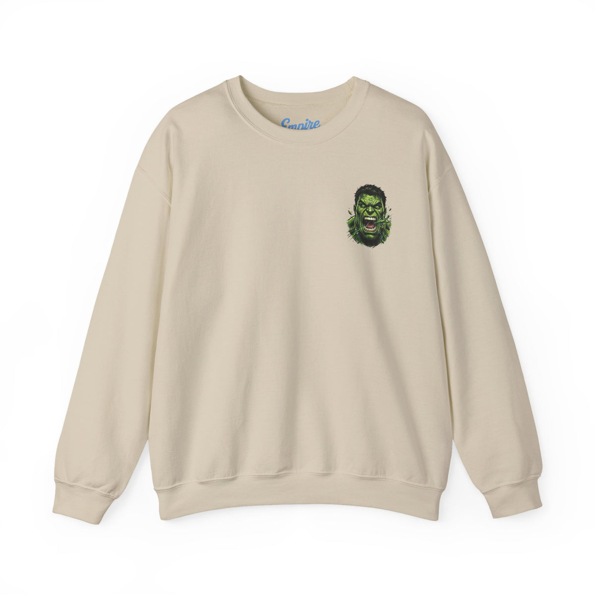 Hulk Graphic Crewneck Sweatshirt — Bruce Banner Movie Poster Design