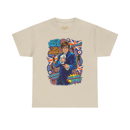 Austin Powers Retro Graphic Tee — "Yeah Baby!" Psychedelic 60s Pop Art T-Shirt