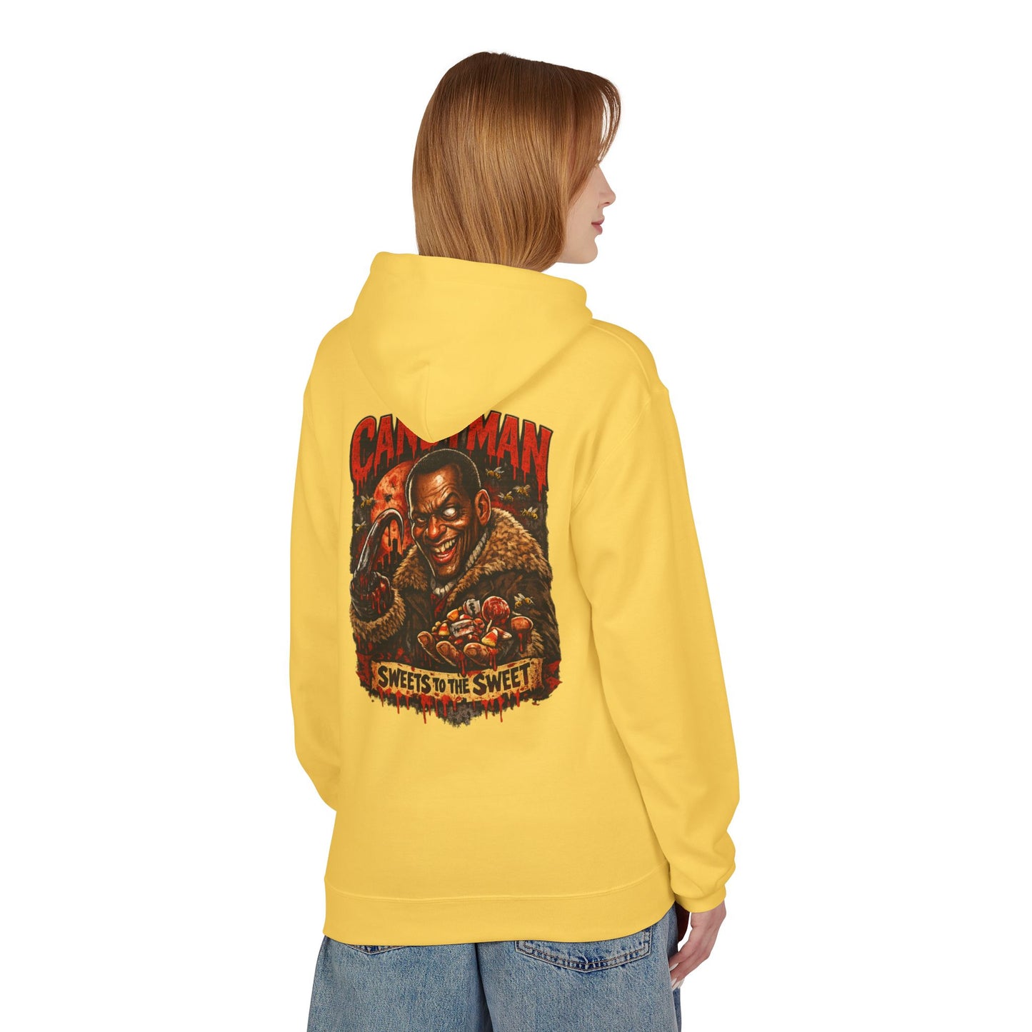 Horror Movie Candyman "Sweets to the Sweet" Retro Poster Midweight Softstyle Fleece Hoodie