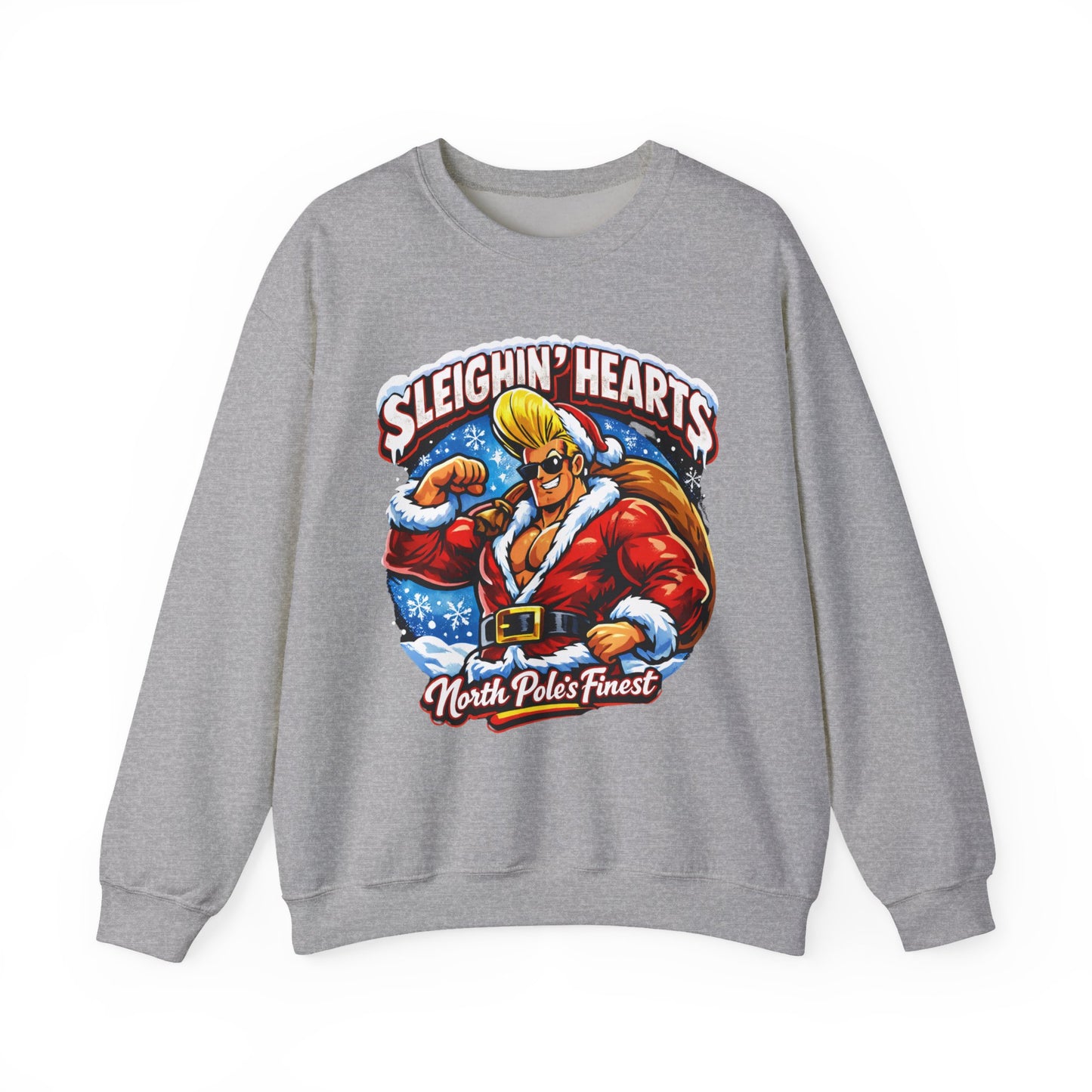 Johnny B 'Sleighin' Hearts' Crewneck Sweatshirt — Where the Ho-Ho-Ho's At