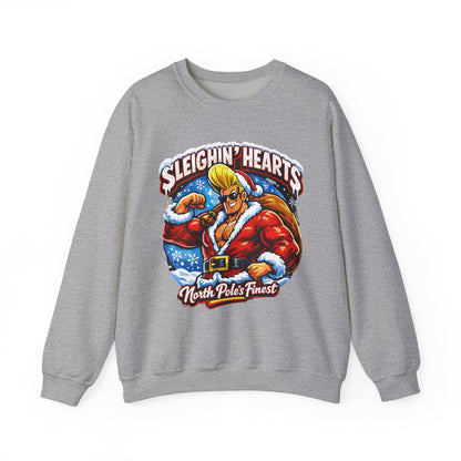 Johnny B 'Sleighin' Hearts' Crewneck Sweatshirt — Where the Ho-Ho-Ho's At