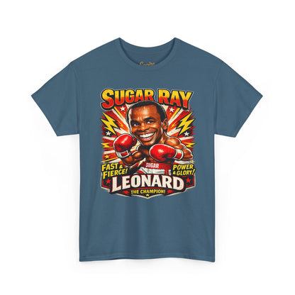 Vintage Boxing Champion Tee – “Sugar Ray Leonard” Graphic Shirt