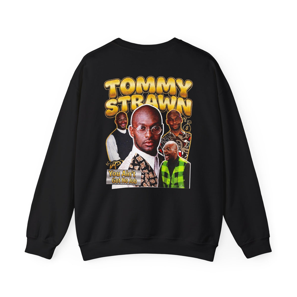 Martin Graphic Crewneck Sweatshirt — Vintage Retro Tommy Strawn Photo Collage