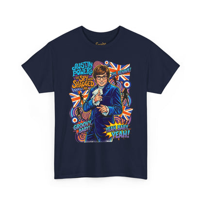 Austin Powers Retro Graphic Tee — "Yeah Baby!" Psychedelic 60s Pop Art T-Shirt