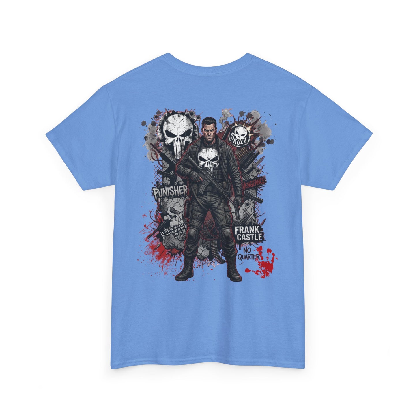 Punisher Graphic Tee — Frank Castle Skull Art Backprint
