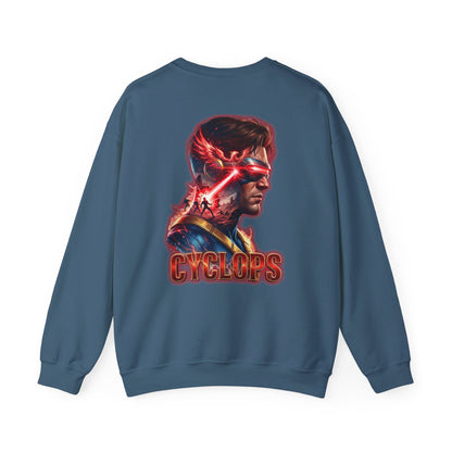 Cyclops Graphic Sweatshirt — Retro X‑Men Laser Portrait Crewneck