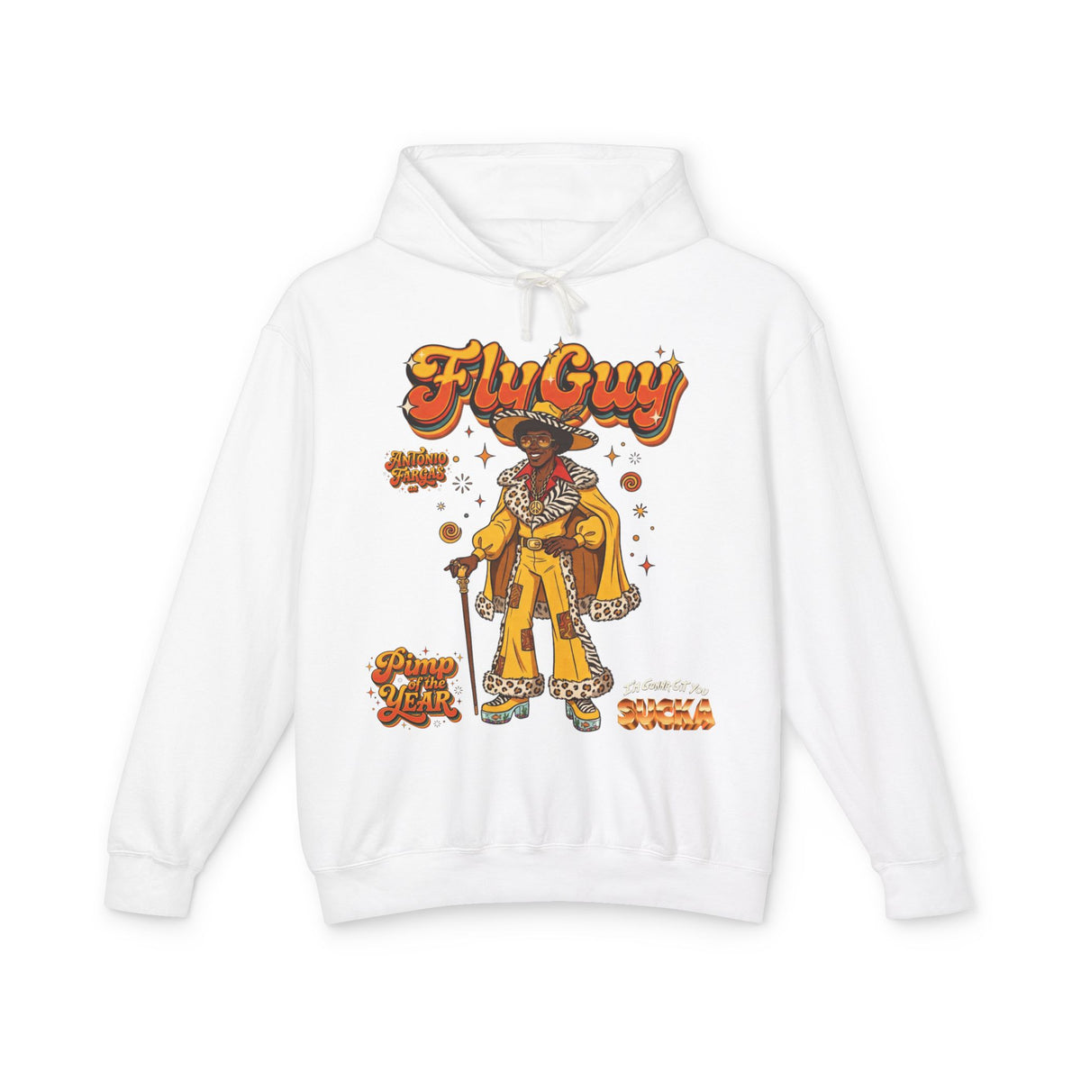 Fly Guy Retro "Pimp Of The Year" Hip-Hop Graphic Hoodie
