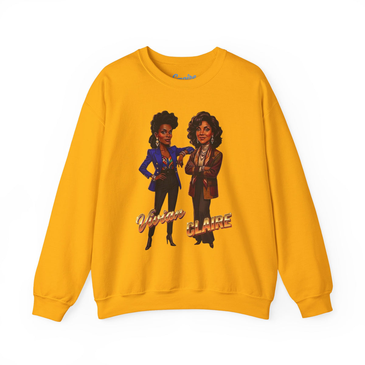 Vintage ‘Vivian & Claire’ 80s Style Cartoon Sisters Graphic Crewneck Sweatshirt