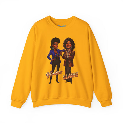 Vintage ‘Vivian & Claire’ 80s Style Cartoon Sisters Graphic Crewneck Sweatshirt
