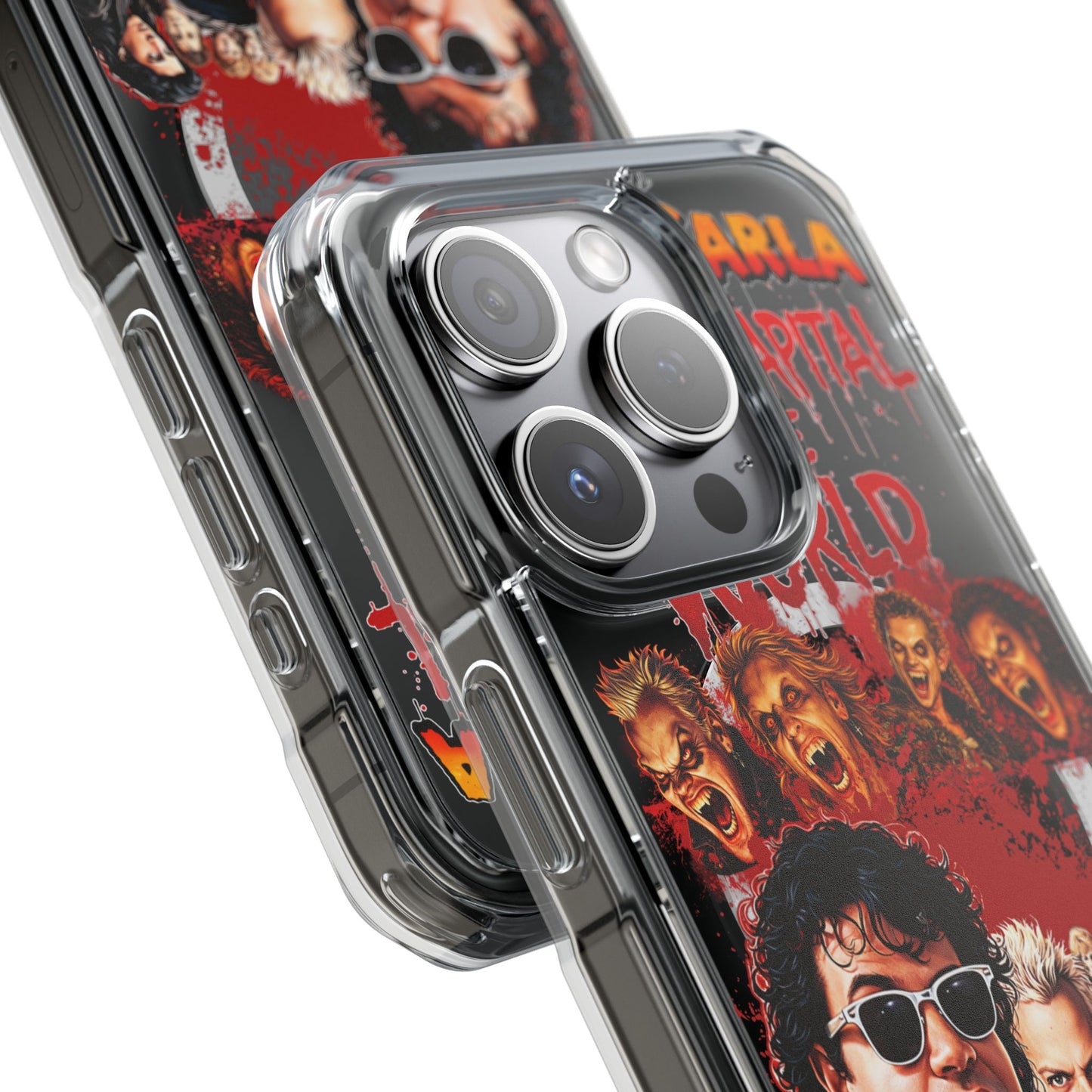 The Lost Boys Clear Magnetic Phone Case – Retro Vampire Movie Collage