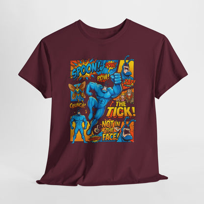 The Tick Comic Panel T-Shirt — Retro Superhero Graphic Tee