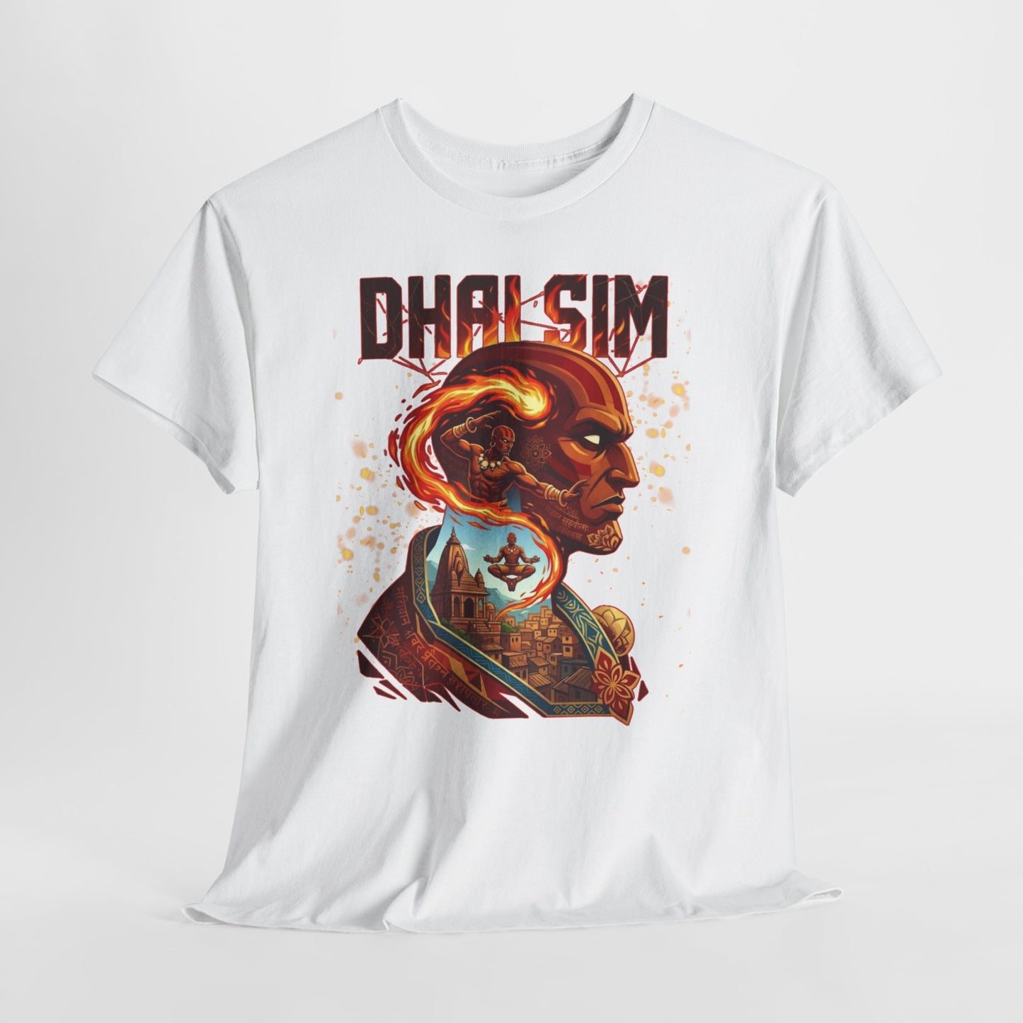DHALSIM Graphic Tee — Retro Fighting Game Portrait T-Shirt
