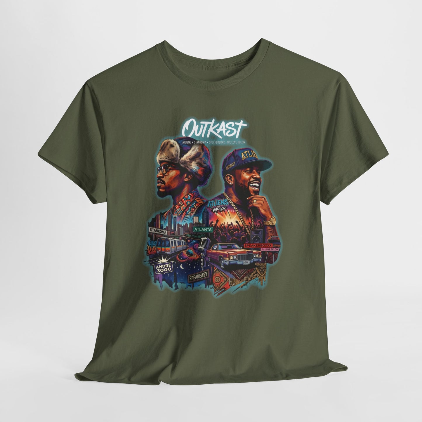 Outkast Hop Dual Portrait T‑Shirt — Vintage Rap Artist Graphic Tee