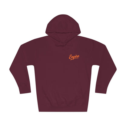 Empire Signature Embroidered Hoodie — Minimal Fleece with Orange 'Empire' Logo