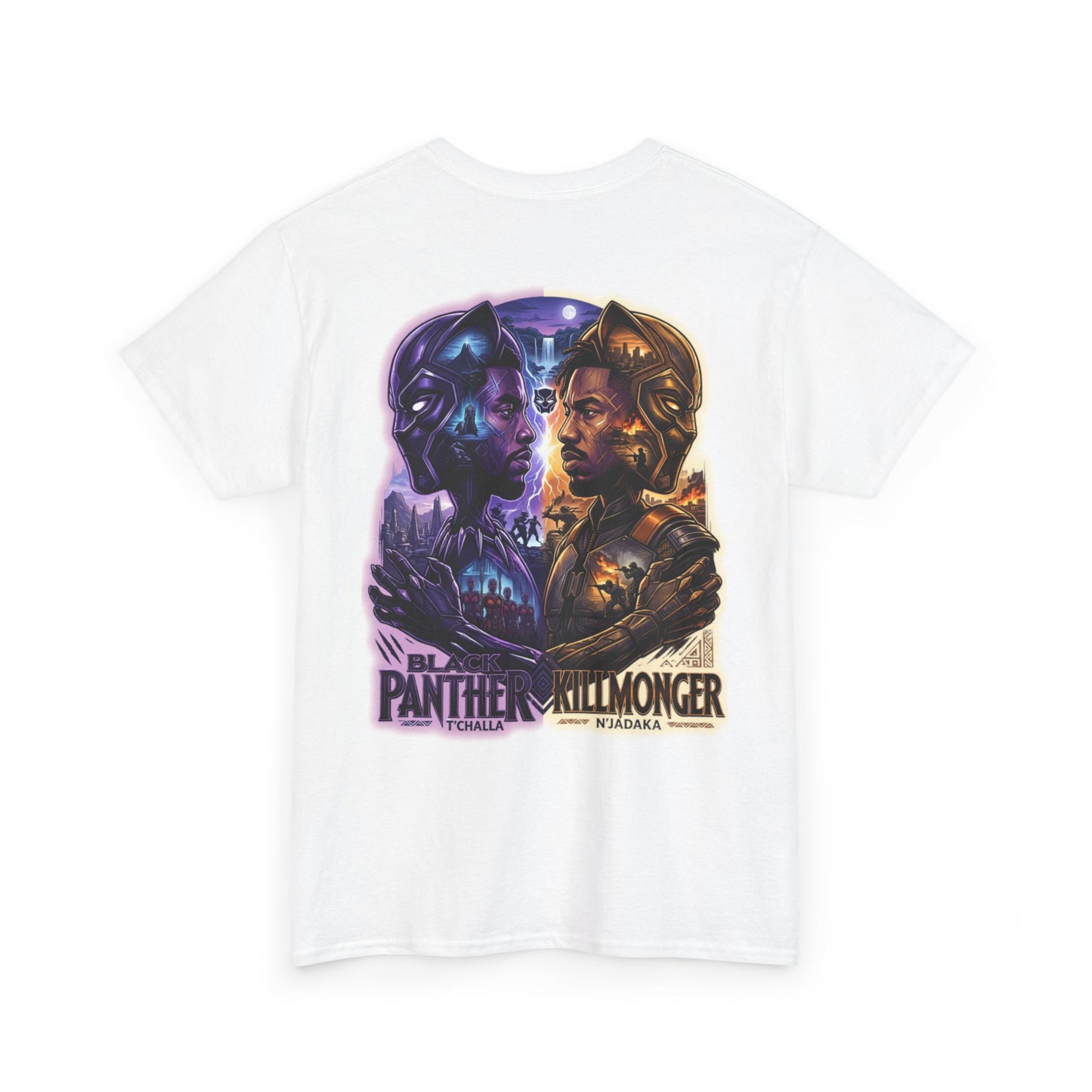 Black Panther vs Killmonger Graphic Tee – Retro Marvel Movie Poster T-Shirt