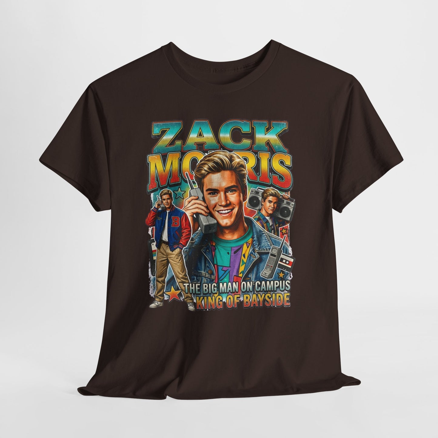 Zack Morris Retro TV Tee — 'The Big Man on Campus' Vintage 90s Graphic T-Shirt