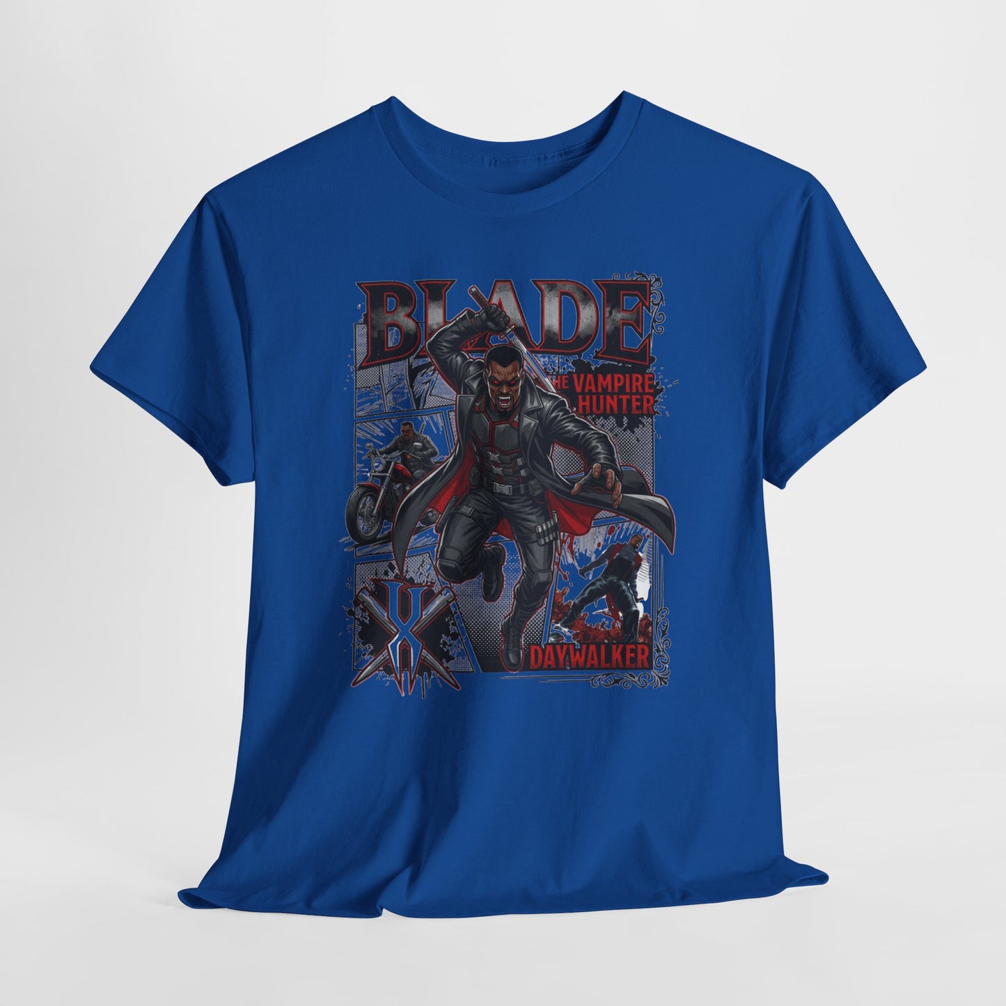 Blade Vampire Hunter Graphic Tee — Retro Comic Movie Poster T-Shirt