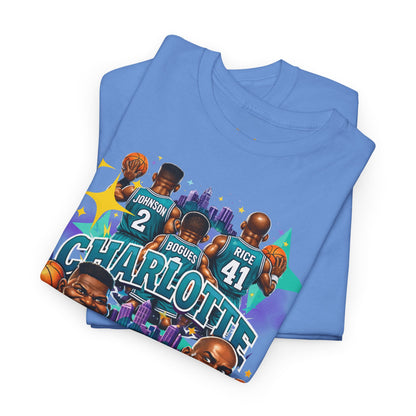 Charlotte Hornets Basketball T-Shirt — Team Player Caricature Tee