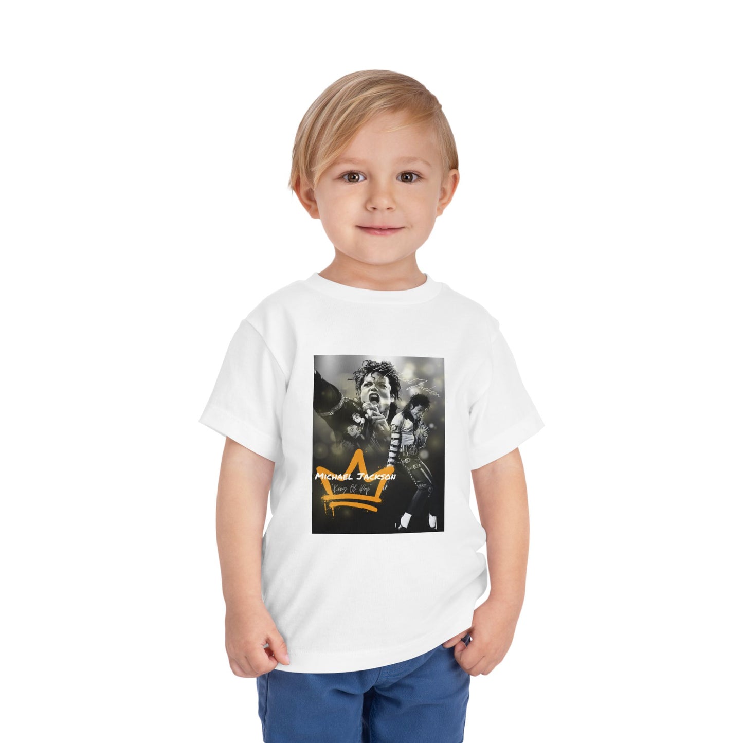 Toddler Short Sleeve Tee with Crown Design - Cool Kids T-Shirt, Unique Gift, Birthday Outfit, Everyday Wear, Explore Fashion