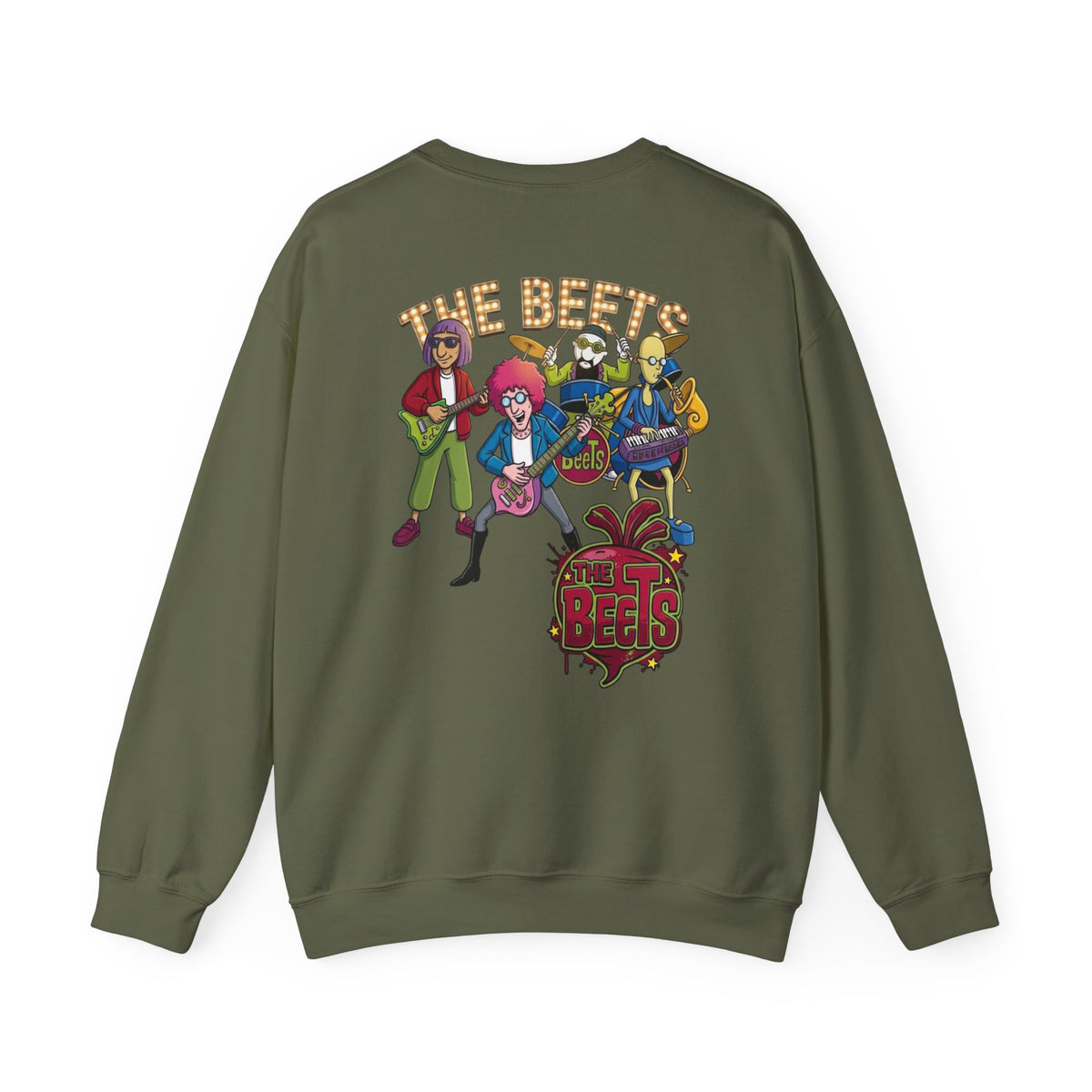 Crewneck Sweatshirt — The Beets Band Graphic (Back & Chest Logo)
