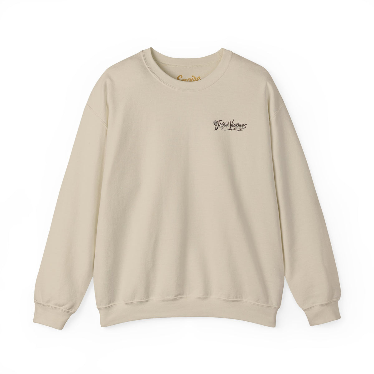 Jason Voorhees Mask Graphic with Quote Crewneck Sweatshirt