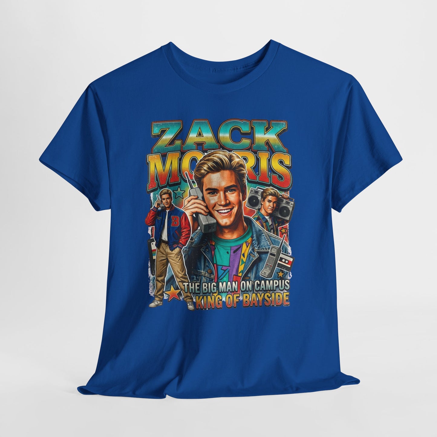 Zack Morris Retro TV Tee — 'The Big Man on Campus' Vintage 90s Graphic T-Shirt