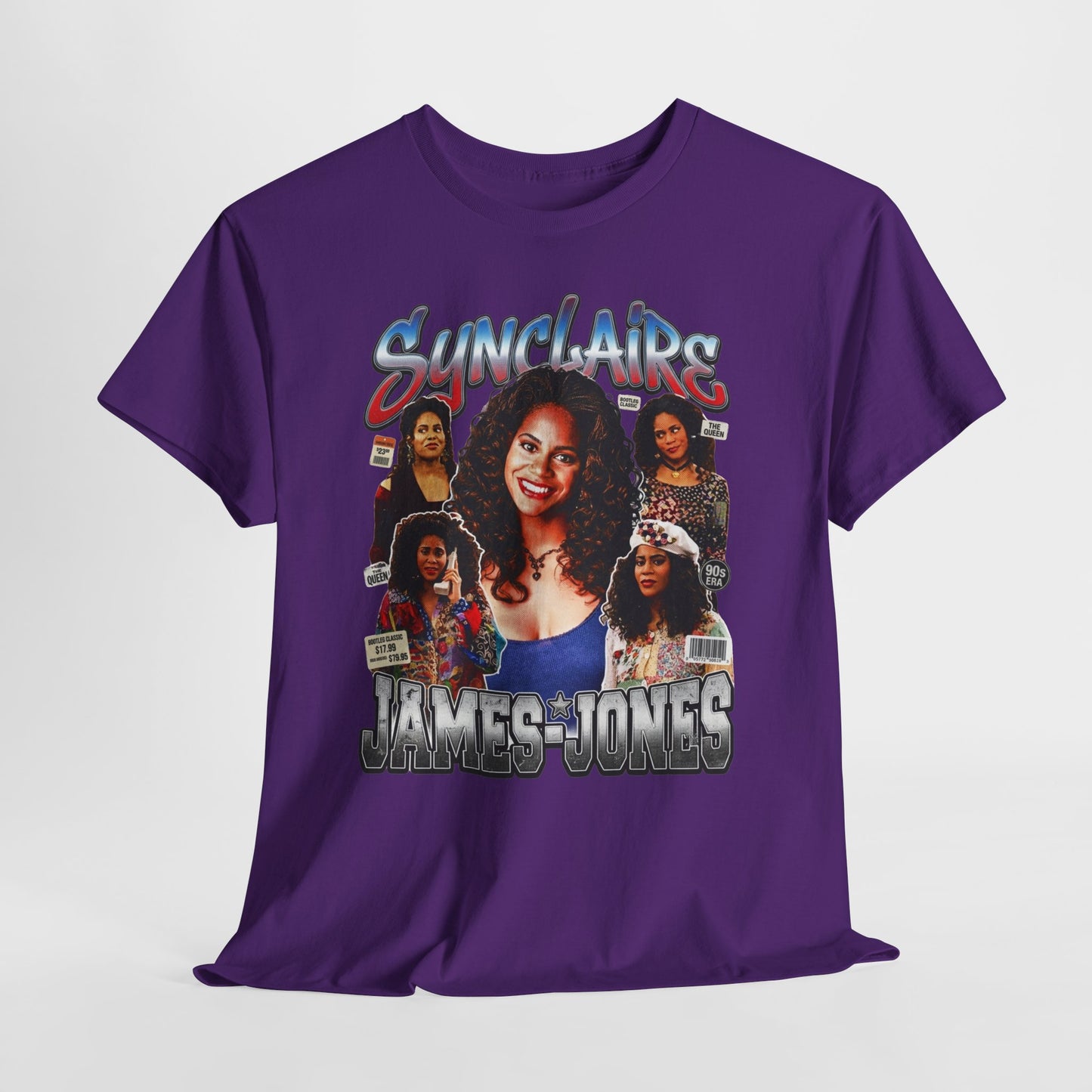Retro Living Single Collage Tee — 'Sinclaire James-Jones' Graphic T-Shirt