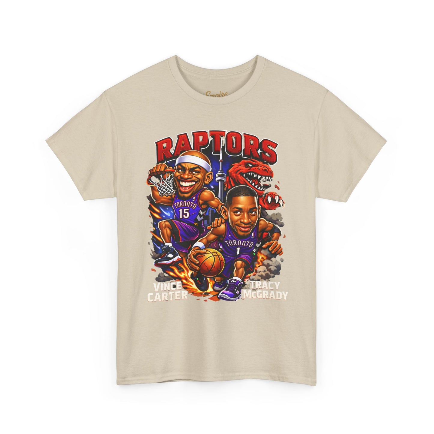 Raptors Basketball Tee — Vintage Cartoon Players Graphic Shirt