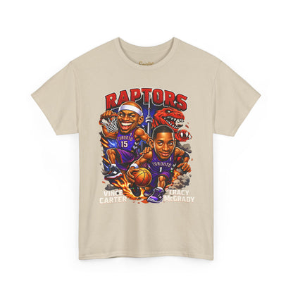 Raptors Basketball Tee — Vintage Cartoon Players Graphic Shirt