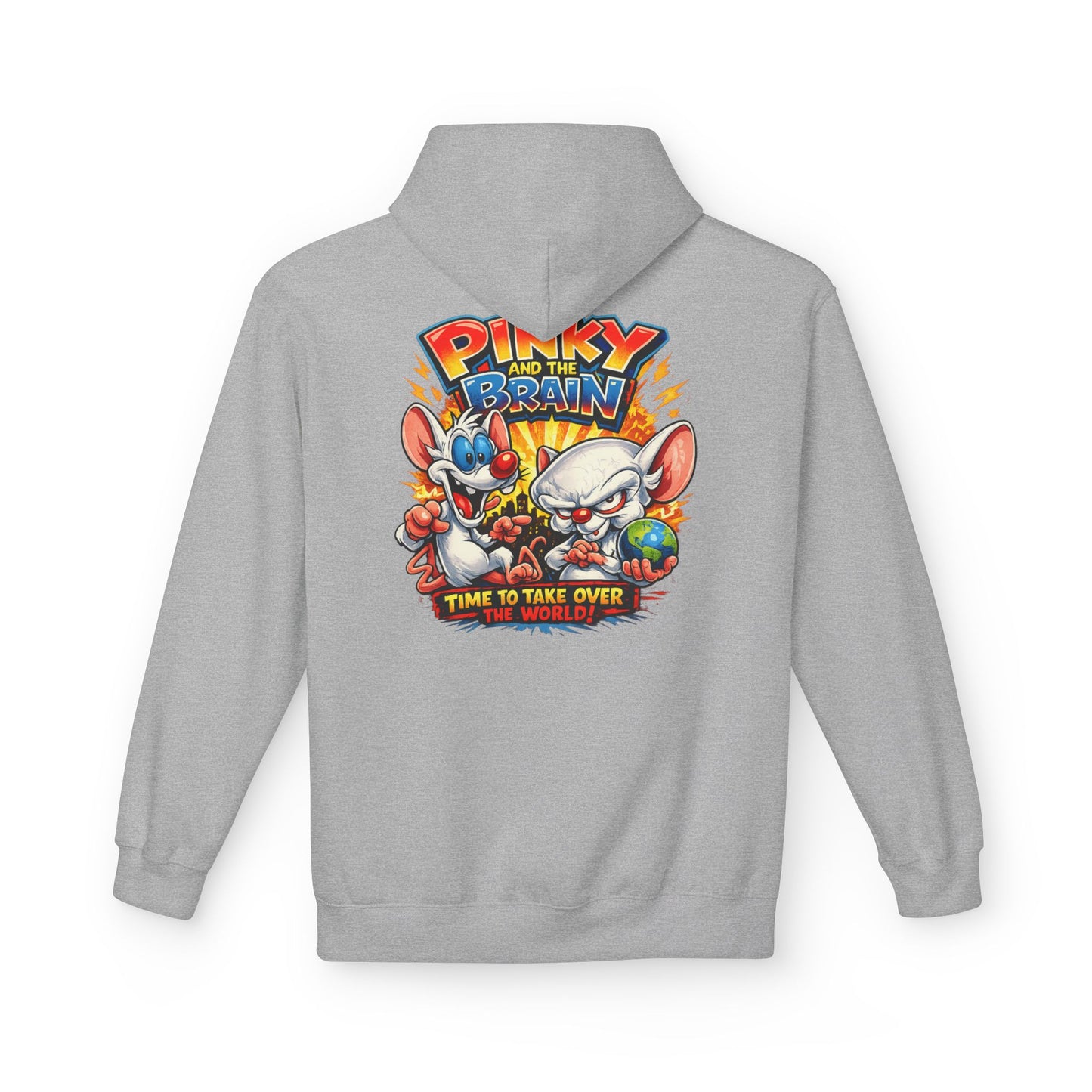 Pinky and the Brain "Time to Take Over the World" Midweight Softstyle Fleece Hoodie