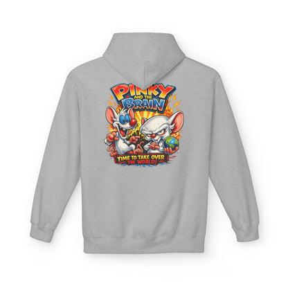Pinky and the Brain "Time to Take Over the World" Midweight Softstyle Fleece Hoodie