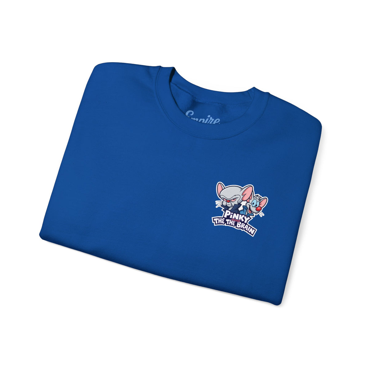 Pinky and the Brain Crewneck Sweatshirt - 'Time to Take Over the World' Graphic