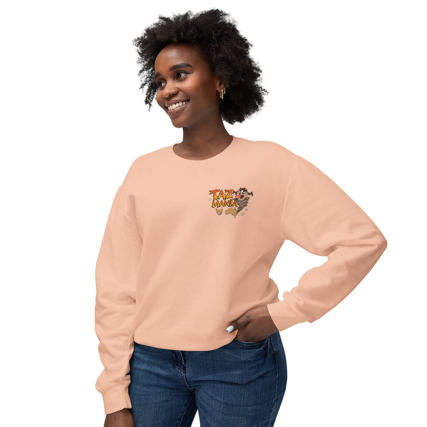Taz Mania Crewneck Sweatshirt – Retro Cartoon Graphic Pullover