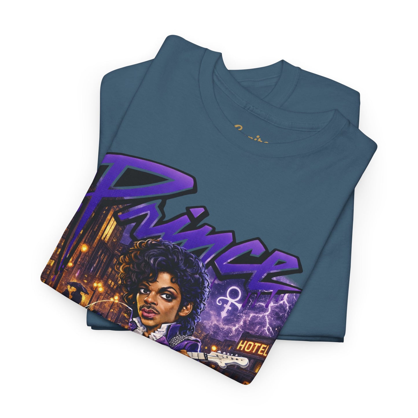 Purple Rain Graphic Tee – Retro 80s Guitar Vintage Concert Shirt