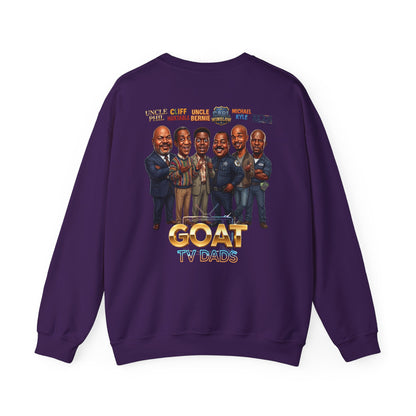 Crewneck Sweatshirt — 'GOAT' Icon Caricature Tribute Backprint