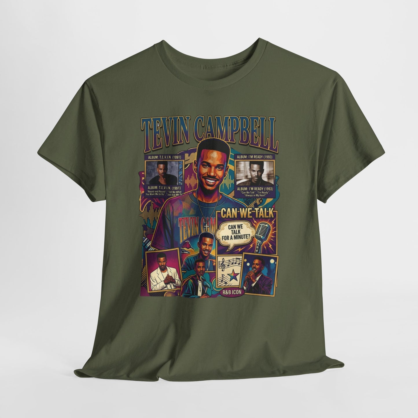 Tevin Campbell Tribute T‑Shirt — 'Can We Talk' Retro Collage Tee
