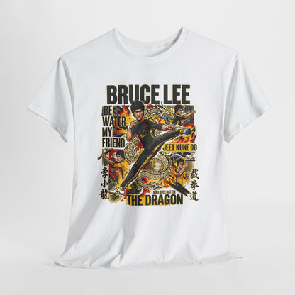 Bruce Lee Dragon Graphic Tee — Martial Arts Vintage Poster T-Shirt