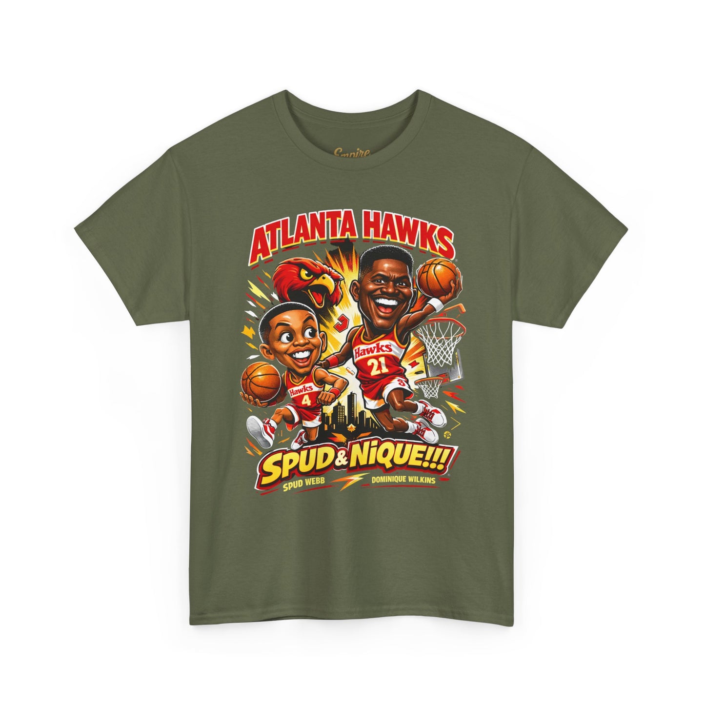 Atlanta Hawks 'Spud & Nique' Graphic Tee — Retro Basketball Fans Shirt