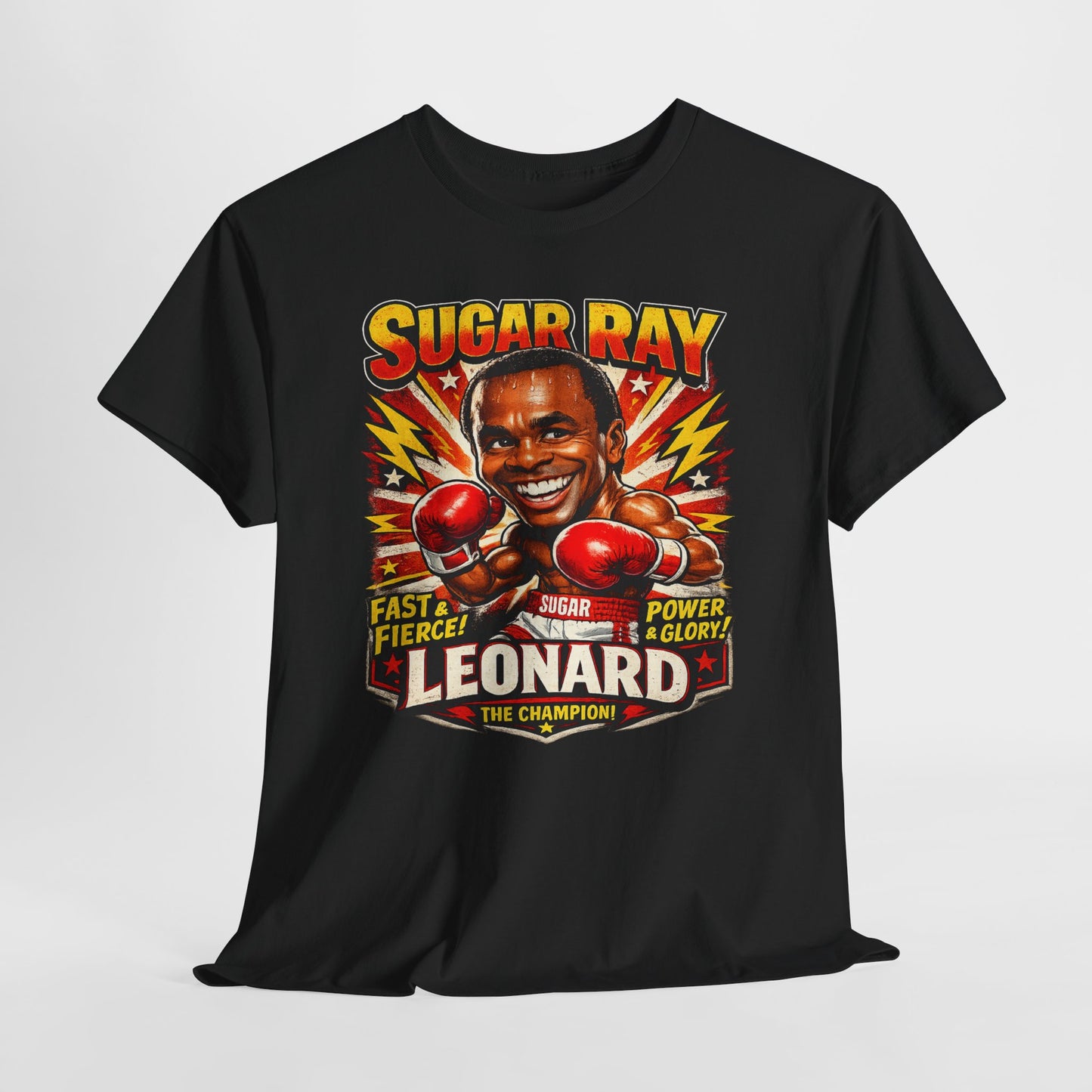 Vintage Boxing Champion Tee – “Sugar Ray Leonard” Graphic Shirt