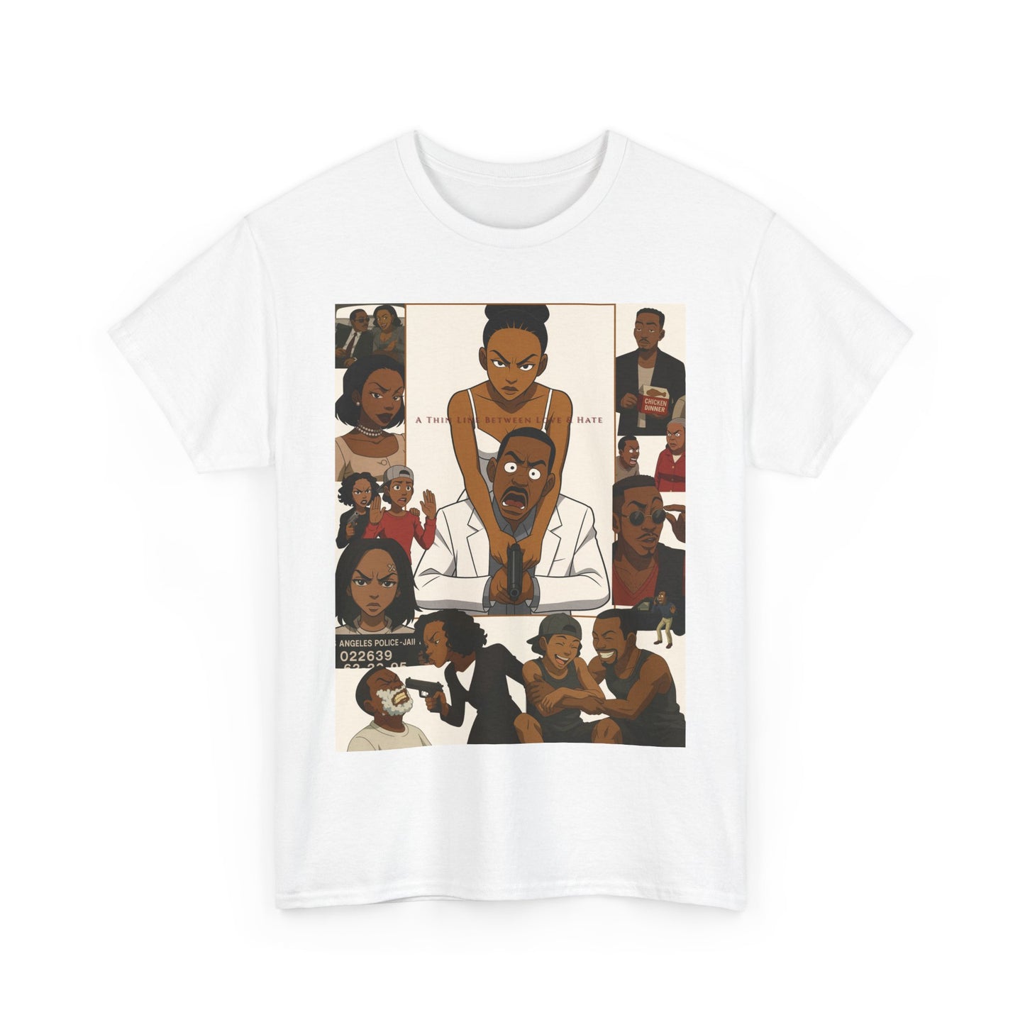 "A Thin Line" Unisex Heavy Cotton Tee - Artistic Tribute Design