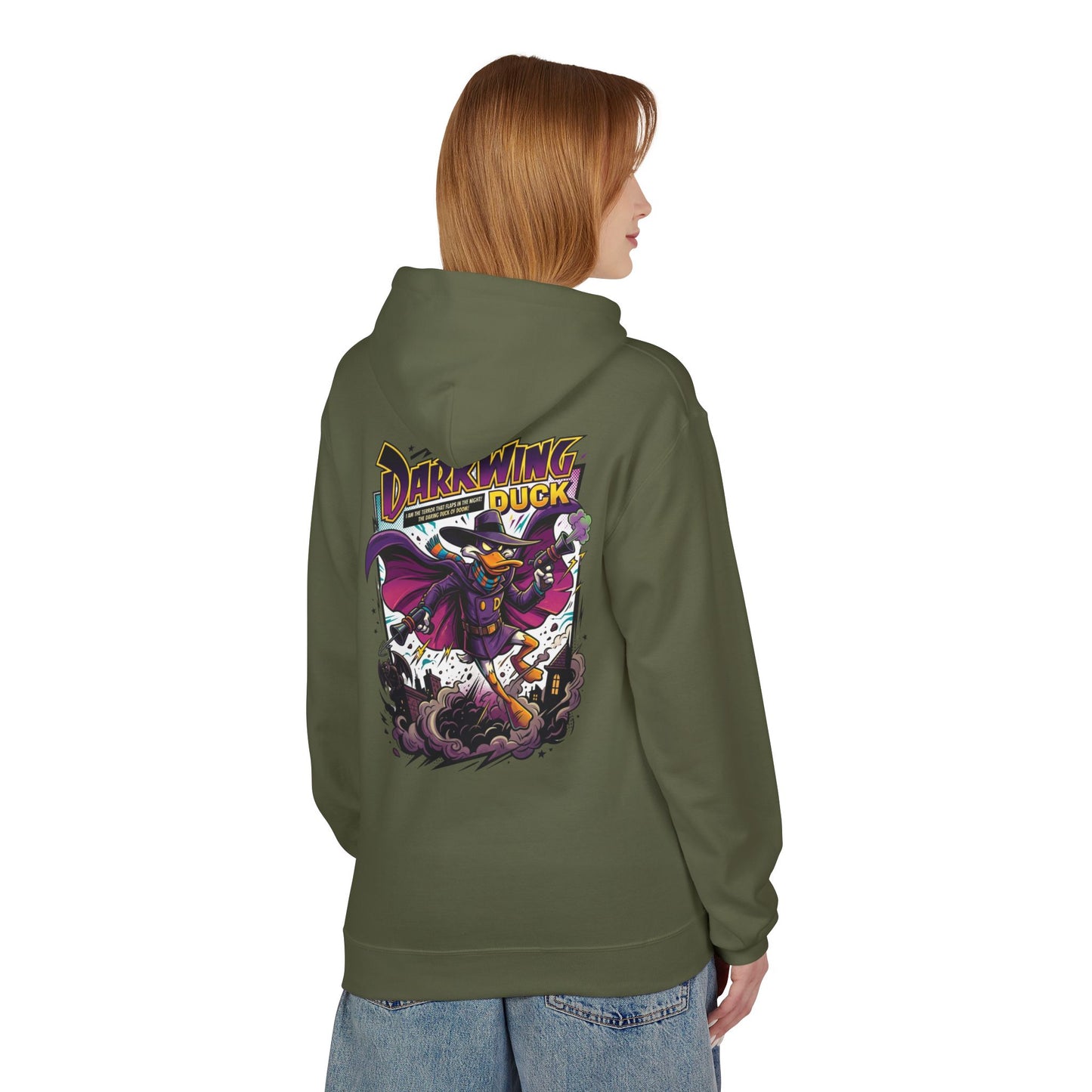 Retro Darkwing Duck Graphic Hoodie | 90s Cartoon Nostalgia
