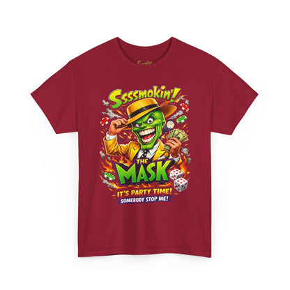 The Mask Graphic Tee — 'Ssssmokin!' Retro Movie Design