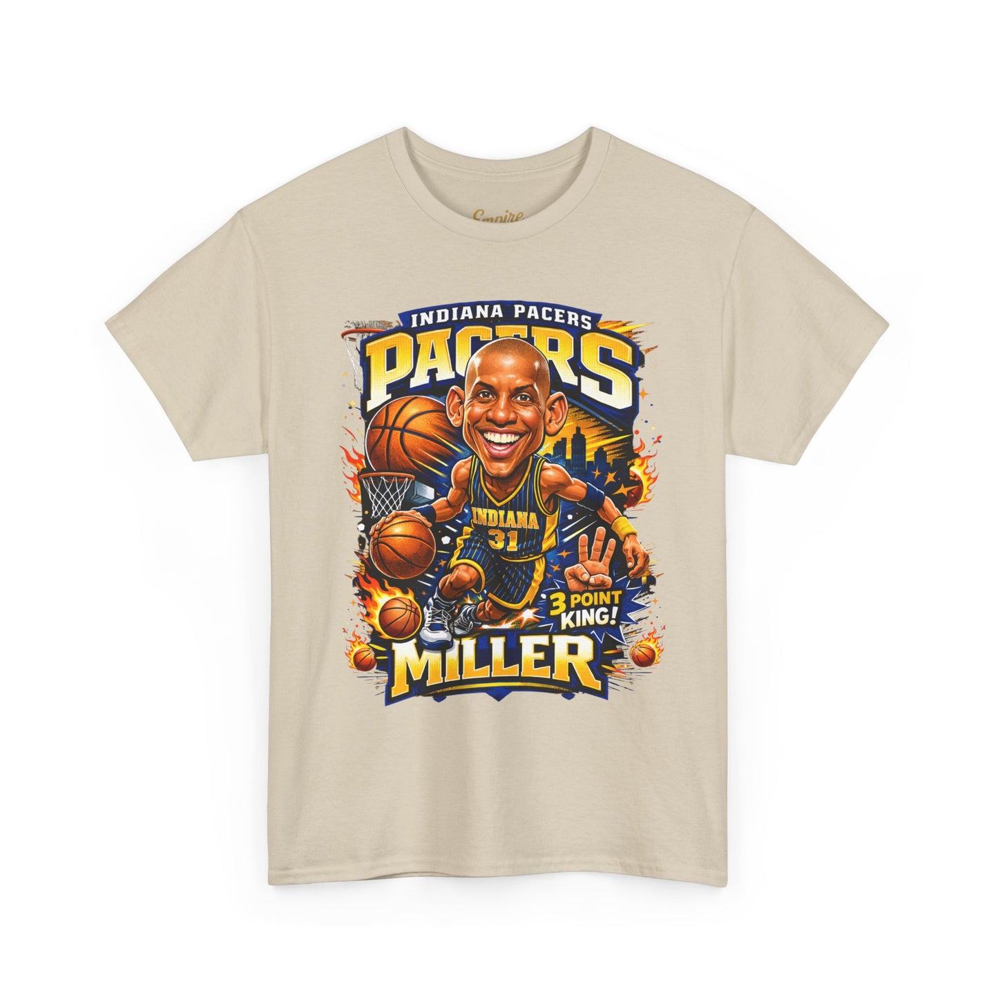 Pacers Miller 3-Point King Basketball T-Shirt