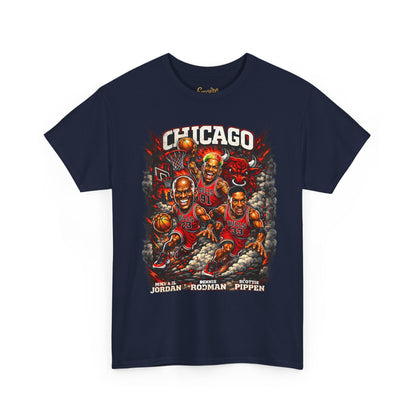 Chicago Bulls Retro Players Graphic Tee — Vintage Basketball Team Shirt