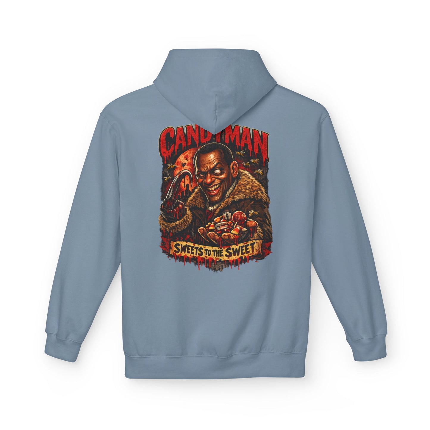 Horror Movie Candyman "Sweets to the Sweet" Retro Poster Midweight Softstyle Fleece Hoodie