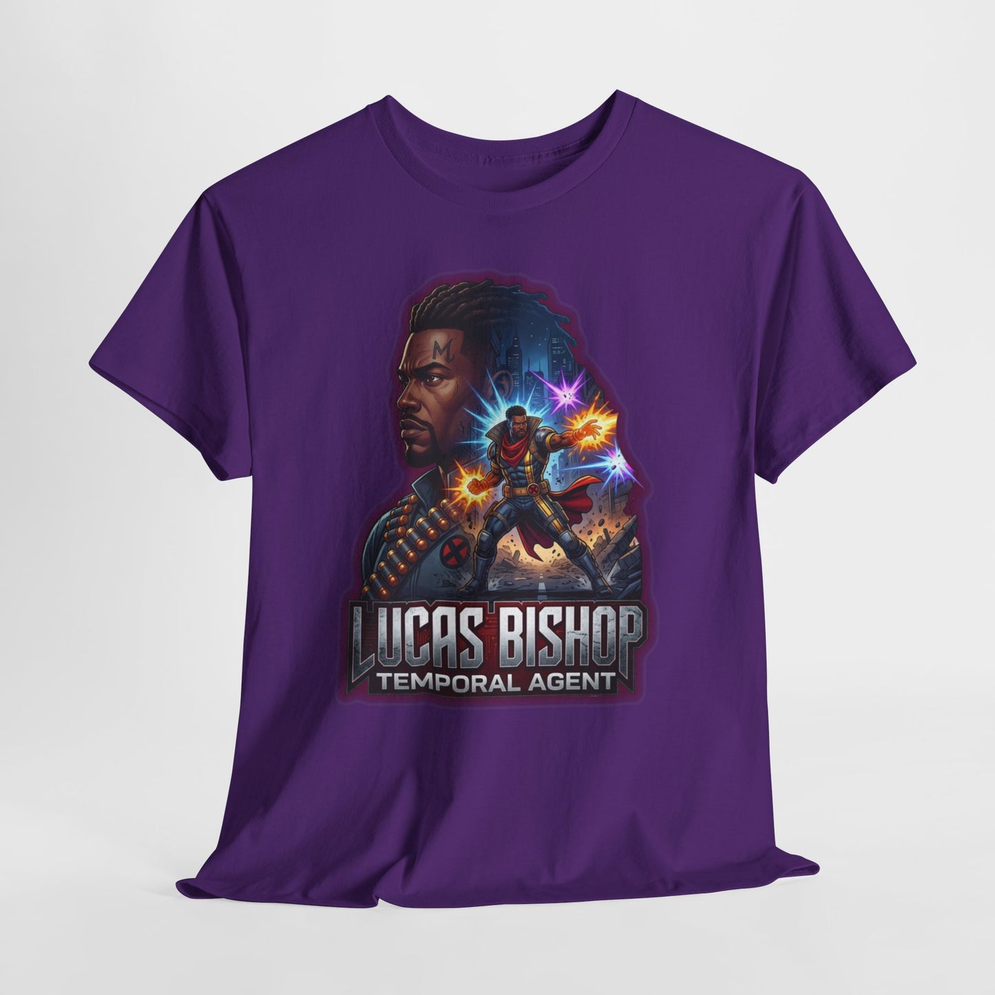 Lucas Bishop Temporal Agent T-Shirt — Retro Sci‑Fi Movie Poster Tee